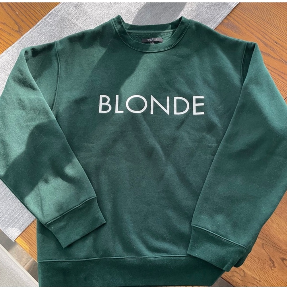 Brunette The Label Green Crew Neck Sweater